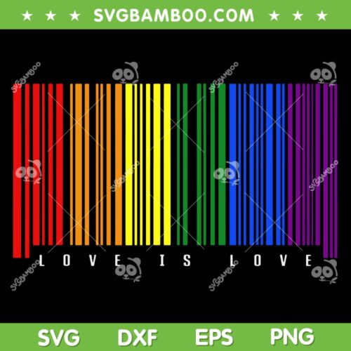 LGBTQ Gay Pride Love Is Love SVG PNG, Love Is Love LGBT Flag SVG, LGBTQ Pride DXF SVG PNG EPS