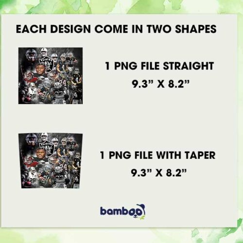 NFL Las Vegas Raiders Player Tumbler Wrap, Raiders Football Tumbler Template Sublimation, NFL Logo 20oz Skinny Tumbler PNG