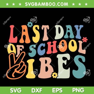Last Day Of School Vibes Retro SVG PNG, Vintage Teacher Field Day SVG, Last Day Of School DXF SVG PNG EPS Last Day Of School Vibes Retro SVG PNG, Vintage Teacher Field Day SVG, Last Day Of School DXF SVG PNG EPS