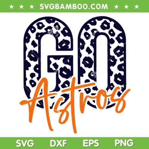 Leopard Go Astros SVG PNG, Houston Astros Cheetah SVG, Go Astros DXF SVG PNG EPS