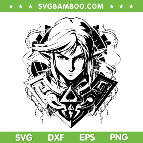 Link Zelda SVG PNG, Tears Of The Kingdom Link Character SVG, Zelda Logo DXF SVG PNG EPS