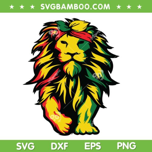 Lion Juneteenth Cool SVG PNG, Black History African American Flag SVG, 1865 Juneteenth Lion DXF SVG PNG EPS