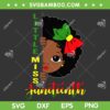 Little Miss Juneteenth Girl SVG PNG, Kids Black History Month SVG, Cute Black Girl DXF SVG PNG EPS