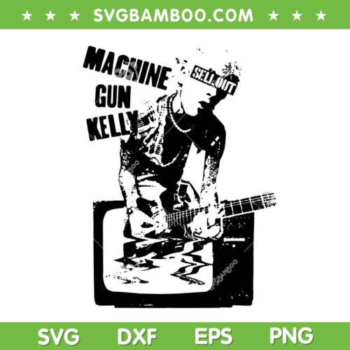 Machine Gun Kelly SVG PNG, MGK Singer Rapper SVG, Warp TV Pink DXF SVG PNG EPS