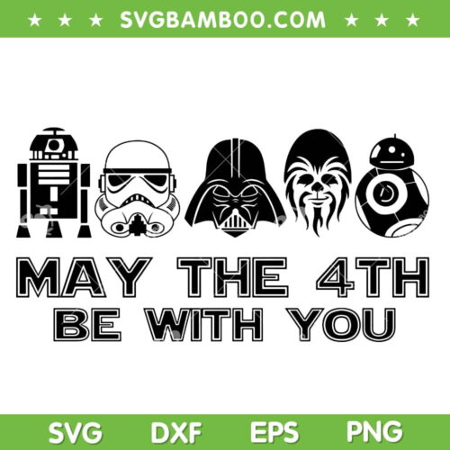 May The 4th Be With You SVG PNG, Star Wars Characters Face SVG, This Is The Way DXF SVG PNG EPS