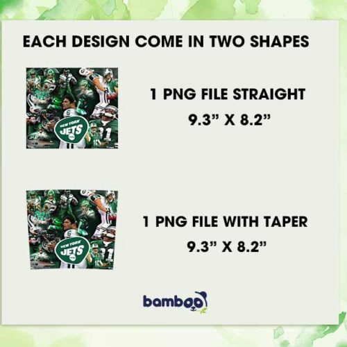 New York Jets Football Team 20oz Skinny Tumbler PNG, NFL Team New York Jets Logo Tumbler Wrap, Football Team Tumbler Template Sublimation