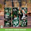 New York Jets Football Team 20oz Skinny Tumbler PNG, NFL Team New York Jets Logo Tumbler Wrap, Football Team Tumbler Template Sublimation