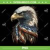 Patriotic Bald Eagle 4th Of July PNG, American Flag Eagle PNG, USA Fourth Of July PNG