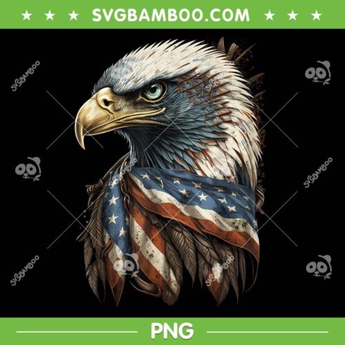 Patriotic Bald Eagle 4th Of July PNG, American Flag Eagle PNG, USA Fourth Of July PNG