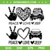Peace Love Jeep SVG PNG, Leopard Heart Jeep SVG, Lover Jeep DXF SVG PNG EPS Peace Love Jeep SVG PNG, Leopard Heart Jeep SVG, Lover Jeep DXF SVG PNG EPS