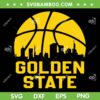 Retro Warriors Basketball SVG PNG, Golden State Skyline San Francisco SVG, NBA Basketball DXF SVG PNG EPS
