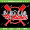 St Louis Baseball City SVG PNG, Vintage St Louis City SVG, Saint Louis Skyline DXF SVG PNG EPS