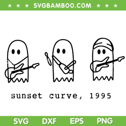 Sunset Curve Band SVG PNG, Phantoms 1995 Julie And The Phantoms SVG, Sunset Curve 1995 DXF SVG PNG EPS