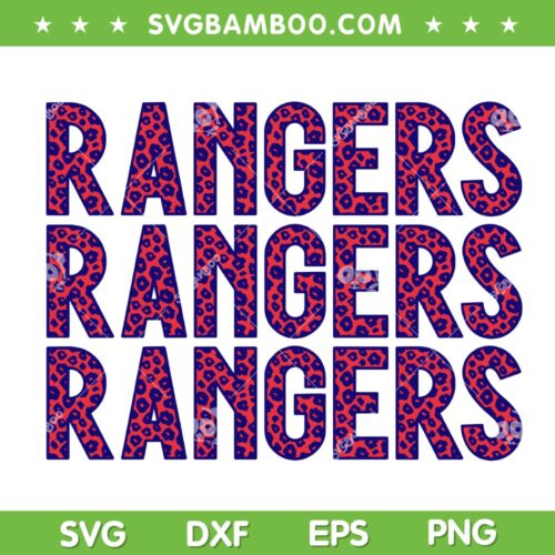 Texas Rangers Cheetah SVG PNG, Rangers Baseball Leopard SVG, Baseball Team DXF SVG PNG EPS
