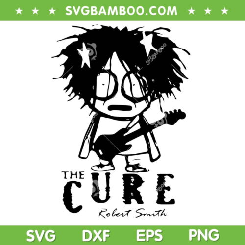 The Cures Band Music SVG PNG, The Cures Logo SVG, Robert Smith The Cure Band DXF SVG PNG EPS