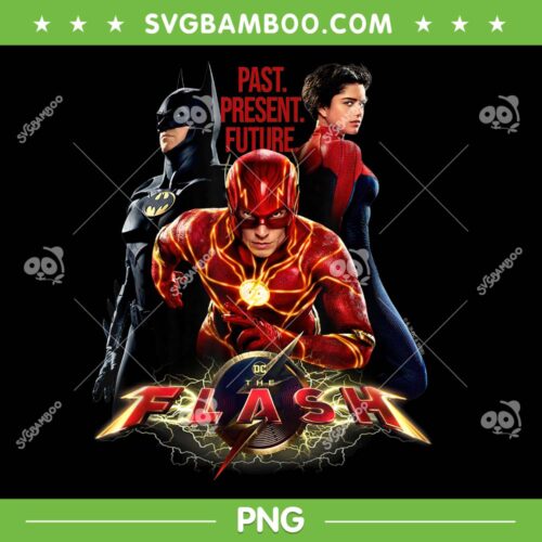 The Flash Movie 2023 PNG, Batman Supergirl Team PNG, Past Present Future PNG