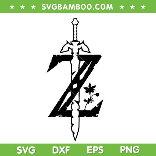 The Legend Of Zelda Sword SVG PNG, Tears Of The Kingdom Zelda Logo SVG, Zelda Sword DXF SVG PNG EPS