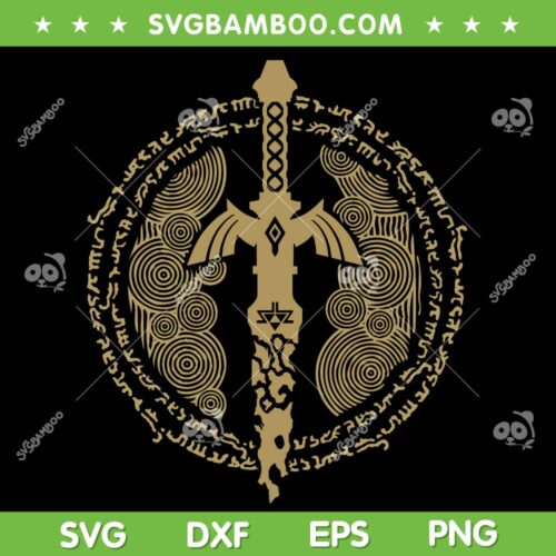 The Legend Of Zelda SVG PNG, Tears Of The Kingdom Master Sword Logo SVG, Zelda Characters DXF SVG PNG EPS