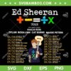 The Mathematics Tour 2023 SVG, Ed Sheeran Music Tour SVG PNG, Pop Song Hot Tour DXF SVG PNG EPS