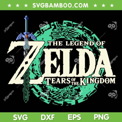 Tears Of The Kingdom SVG, The Legend Zelda Sword SVG PNG, Zelda Game Logo DXF SVG PNG EPS