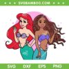 The Little Mermaid Princesses African American SVG PNG, Black Ariel SVG, Princess Ariel DXF SVG PNG EPS