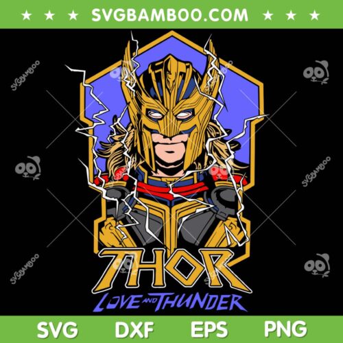 Thor Love And Thunder SVG PNG, The Avenger Love And Thunder SVG, Thor Helmet DXF SVG PNG EPS