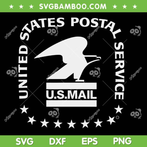 USPS US Air Mail Seal SVG PNG, United States Postal Service SVG, US Mail DXF SVG PNG EPS
