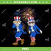 Uncle Sam Griddy Dance PNG, Funny 4th Of July Football PNG, Uncle Sam Dancing PNG