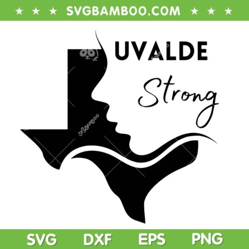 Uvalde Strong Beauty Map SVG PNG, Texas Womens Face SVG, Uvalde Map DXF SVG PNG EPS