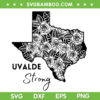 Uvalde Strong Flower Map SVG PNG, Uvalde Flora SVG, Uvalde Texas DXF SVG PNG EPS