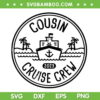 Vacation Cousin Cruise Crew 2023 SVG PNG, Beach Family Vacation Trip 2023 SVG, Family Trip DXF SVG PNG EPS