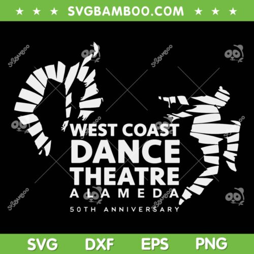 WCDT 50th Anniversary SVG PNG, West Coast Dance Theatre Alameda SVG, 50th Anniversary DXF SVG PNG EPS