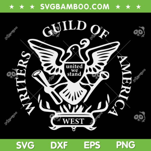 WGA Writers Guild Of America On Strike Anti AI Chatbots SVG, Writers Guild Of America West SVG, Funny Writers Guild DXF SVG PNG EPS