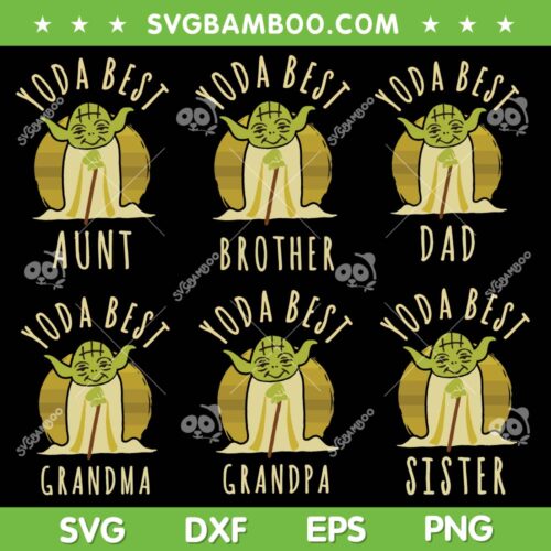 Yoda Best Dad Mom SVG PNG, Family Star Wars Yoda SVG, Baby Yoda Family DXF SVG PNG EPS
