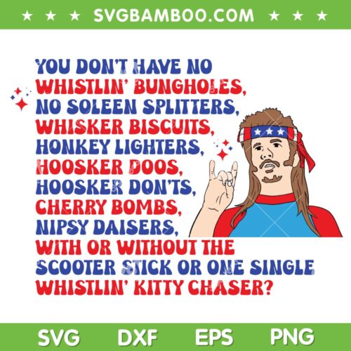 You Don't Have No Whistling Bungholes SVG, Joe Dirt Patriotic SVG, Joe Dirt Quote DXF SVG PNG EPS