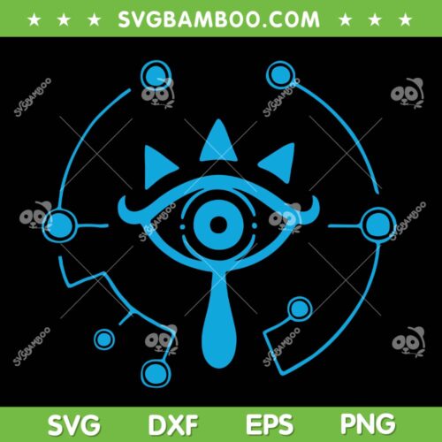 Zelda Breath Of The Wild Sheikah Eye Logo SVG PNG, Sheikah Eye SVG, Legend Of Zelda DXF SVG PNG EPS