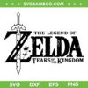 Zelda Logo SVG PNG, Tears Of The Kingdom Logo SVG, Link Zelda DXF SVG PNG EPS 