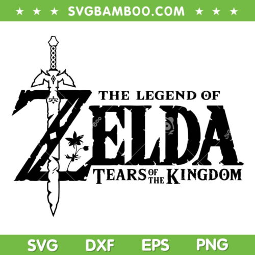 Zelda Logo SVG PNG, Tears Of The Kingdom Logo SVG, Link Zelda DXF SVG PNG EPS 