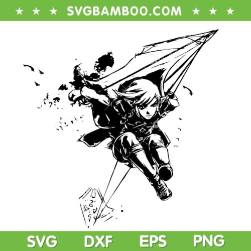Zelda Paraglider SVG PNG, Tears Of The Kingdom Paraglider SVG, The Legend Of Zelda DXF SVG PNG EPS