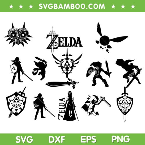 Zelda SVG Bundle, Link Zelda SVG Bundle, The Legend Of Zelda DXF SVG PNG EPS