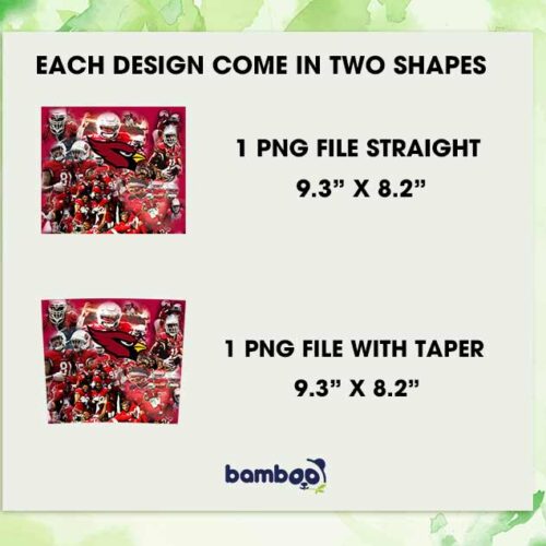 Arizona Cardinals Football Teams Tumbler Wrap, Arizona Cardinals Player Tumbler Template Sublimation, NFL Football Teams 20oz Skinny Tumbler PNG