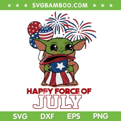 Baby Yoda Star Wars 4th Of July SVG PNG, 4th Of July Yoda SVG, Patriotic Star Wars DXF SVG PNG EPS