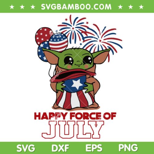 Baby Yoda Star Wars 4th Of July SVG PNG, 4th Of July Yoda SVG, Patriotic Star Wars DXF SVG PNG EPS