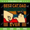 Retro Best Cat Dad Ever SVG PNG, Funny Father Cat SVG, Cat Lover DXF SVG PNG EPS