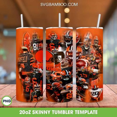 NFL Cleveland Browns Player Tumbler Wrap, Cleveland Browns Team Tumbler Template Sublimation, Football Sports 20oz Skinny Tumbler PNG NFL Cleveland Browns Player Tumbler Wrap, Cleveland Browns Team Tumbler Template Sublimation, Football Sports 20oz Skinny Tumbler PNG