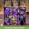 NFL Minnesota Vikings Player 20oz Skinny Tumbler PNG, Vikings Football Tumbler Wrap, Sports Logo Tumbler Template Sublimation