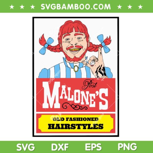 Post Malone Hairstyle SVG PNG, Old Fashioned Hairstyles SVG, USA Post Malone DXF SVG PNG EPS