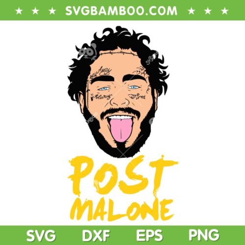 Post Malone Tongue SVG PNG, Post Malone Rapper SVG, Music DXF SVG PNG EPS