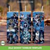 Tennessee Titans Football Team 20oz Skinny Tumbler PNG, NFL Tennessee Titans Tumbler Wrap, American Football Team Tumbler Template Sublimation