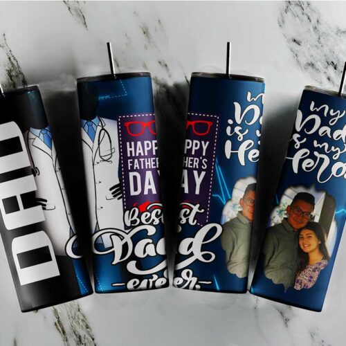 Best Dad Ever Tumbler Wrap Customized Image PNG, Happy Fathers Day Tumbler Design, Lover Father Tumblers Digital Design